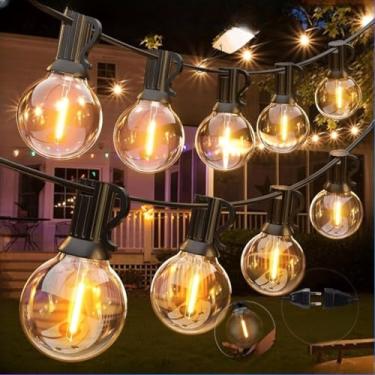 Imagem de Luzes de corda inquebráveis Cordas de iluminação Iluminação externa Decorações festivas Carnaval Natal Bolas 110 V/220 V(23.5M/Com 45 LED Lâmpada)