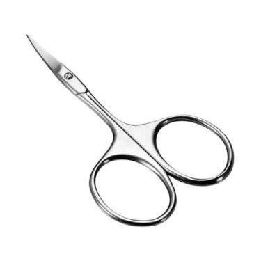 Imagem de Tesoura Profissional De Aço Inoxidável Para Aparar Pelos Faciais, Bigo