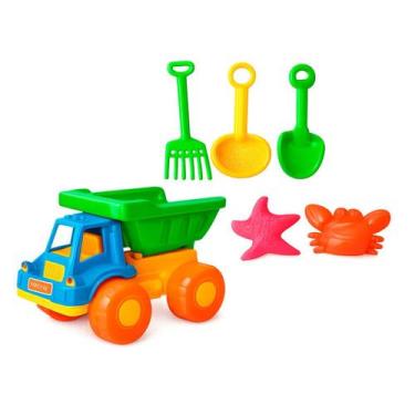 Imagem de Brinquedo Infantil Caminhão Praia Carro Passeio Educativo Parquinho Es