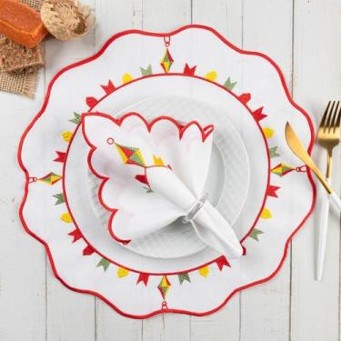 Imagem de Kit Jogo Americano Junino Festa Junina São João Pçs Souplats Mesa De 6