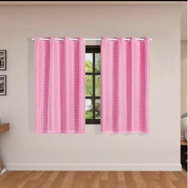 Imagem de Cortina Blackout Blecaute Pvc Com Tecido Voil Xadrez 2,80M X 1,80 M - 