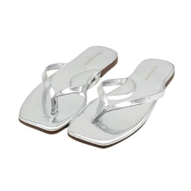 Imagem de Chinelo feminino, bico quadrado, espuma viscoelástica suporte de arco sandálias de verão para mulheres, tendência de couro vegano, leve, macio, confortável, nuvem, chinelos femininos essenciais de