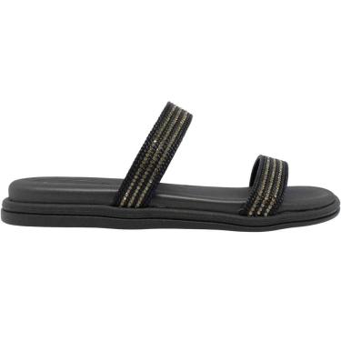 Imagem de Tamanco Feminino Papete Casual Dia a Dia Passeio Tiras com Strass Conforto Beira Rio 8488.122