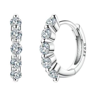 Imagem de Brincos De Argola Femininos Hipoalergênicos Em Prata Esterlina 925 Com
