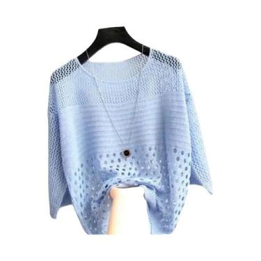 Imagem de Colete Feminino De Malha Fina De Seda Gelada Vazado Estilo Streetwear 