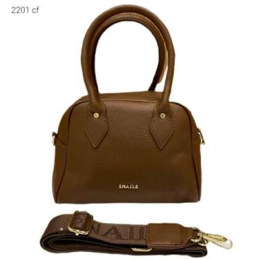 Imagem de Bolsa Feminina de Ombro e Transversal estilo Bauzinho 2201 Cor:Caramel