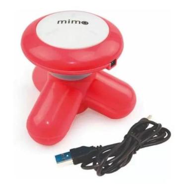 Imagem de Mini Massageador Elétrico Mimo Para Corpo Costas e Pescoço, Vermelho