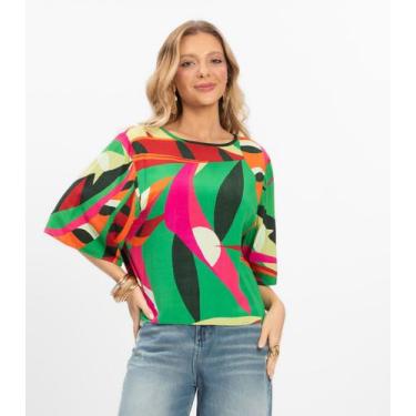 Imagem de Blusa Feminina Viscose Khyara Rovitex Verde, GG, Verde