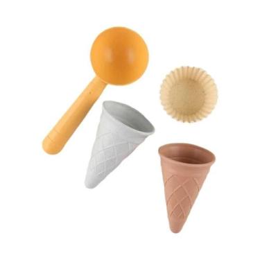 Imagem de Conjunto De Brinquedos De Praia Em 4 Peças Com Sorvete E Bolo, Inclui 