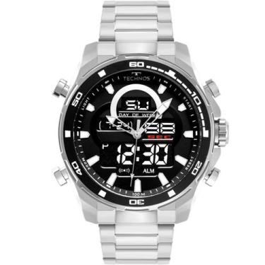 Imagem de Relógio de Pulso Masculino Technos Anadigi Ts Digitech Prata BJK626AA/