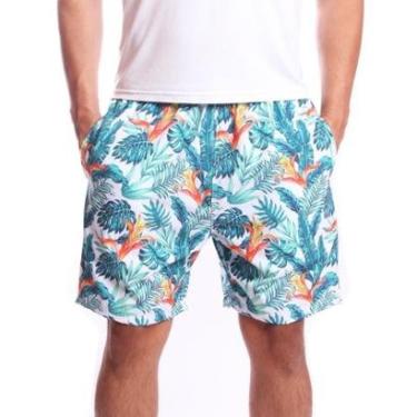 Imagem de Short Tactel Ox Silver Floral Flores Masculino-Masculino