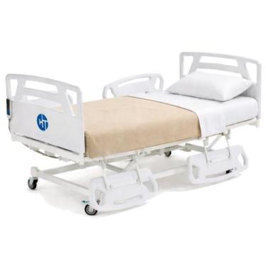 Imagem de Cama Hospitalar Elétrica para Acamados com Colchão e Regulagem de Altu