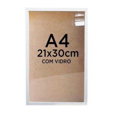 Imagem de Moldura Quadro Caixa 3cm A4 21x30cm Foto Poster Ilustração Com Vidro -