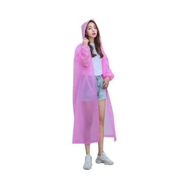 Imagem de Capa De Chuva Transparente Unissex De EVA Reutilizável Para Adultos - 