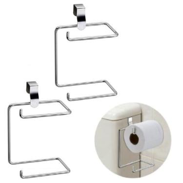 Imagem de 2 Suportes Duplo Porta Papel Higienico Caixa Acoplada Privada - Inter