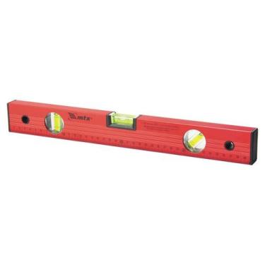 Imagem de Nivel de aluminio, com regua, vermelho, 3 bolhas, 16pol., 400mm, 1pc /