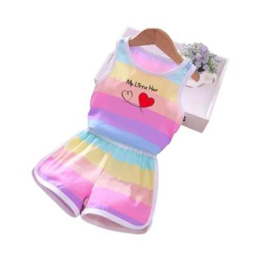 Imagem de Conjunto de Roupas Infantil de Verão Mickey e Minnie - Colete e Shorts