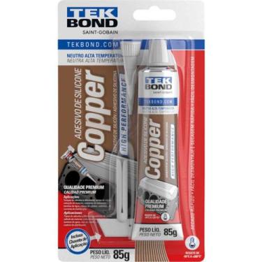 Imagem de Borracha de Silicone Neutro, Cobre, 85 g, Tekbond OstenVonder