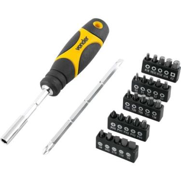 Imagem de Jogo de Bits/ponteiras, com 28 Peças, Encaixe Sextavado de 1/4", Vonde