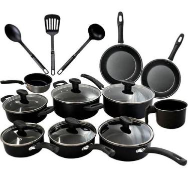 Imagem de Jogo De Panelas 13 Peças Antiaderente Cozinha Completa Imperial Premiu