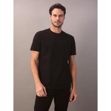 Imagem de Camiseta Masculina Piquet Patch Borracha Calvin Klein - Preto-Masculino