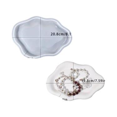 Imagem de Molde De Silicone Em Resina Nuvem De Coração Para Bandeja Irregular, B