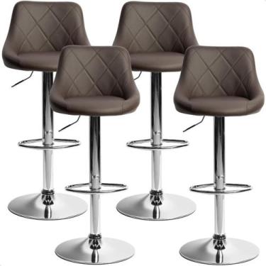 Imagem de Kit 04 Banqueta Alta Giratória Milano Cozinha Americana Bar prime.offi