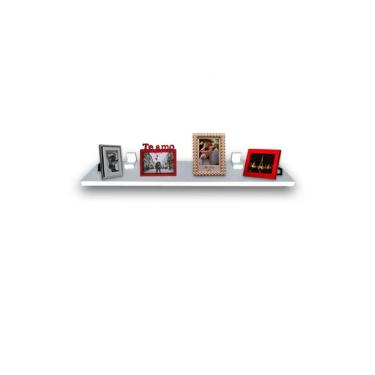 Imagem de Prateleira F031 50x20CM MDF com Borda Elevada para Organização e Decoração Branco