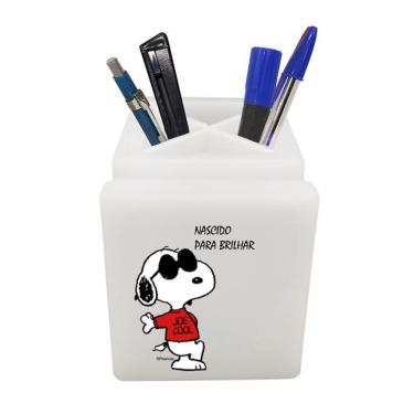 Imagem de Organizador de Mesa Iluminado Snoopy - Joe Cool Tpc com Iluminação LED e Compartimentos...