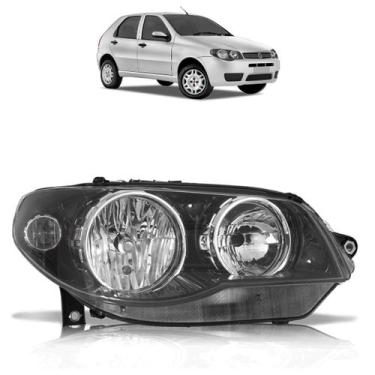 Imagem de Farol Dianteiro Palio G3 2004 A 2016 Siena Strada G3 Máscara Negra - A
