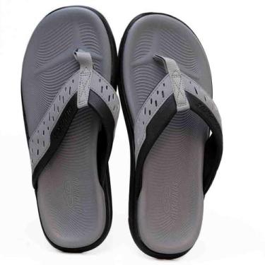 Imagem de Chinelo Olympikus Caraiva Masculino, 40, Cinza escuro