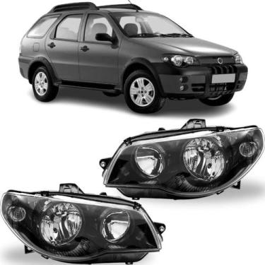 Imagem de Par farol palio weekend g3 2004 05 06 07 2015 máscara negra - BBS BIBA