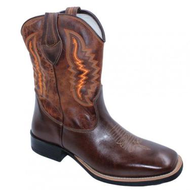 Imagem de Bota Texana Passo Livre Masculina, Latego cafe, 39