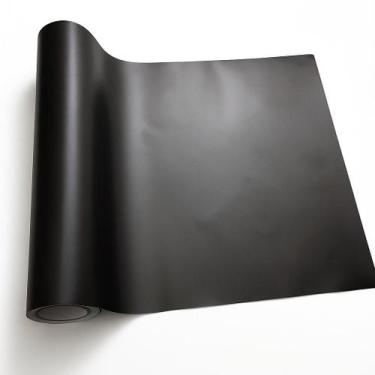 Imagem de Plástico Adesivo Preto Fosco 60cm x 2 metros vinil para envelopamento 