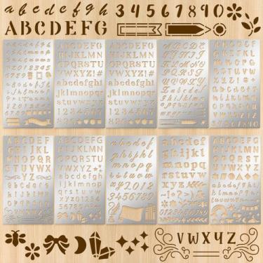 Imagem de Kit de Stencils ForraFun com 10 Peças em Aço Inoxidável 10 x 18 cm