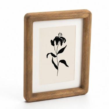 Imagem de PortaRetrato Natural Foto 10x15cm Moldura em Madeira Elegante Decoraçã