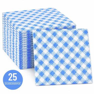 Imagem de Guardanapo de Papel Xadrez Especial 20cm X 21,5cm com 25 Unidades em Papel Crepado Estampa Decorativa para Festas