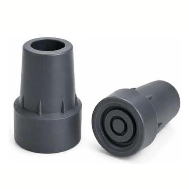 Imagem de 2 Ponteira Universal Para Muleta Bengala 22mm Cinza - SUPERMEDY