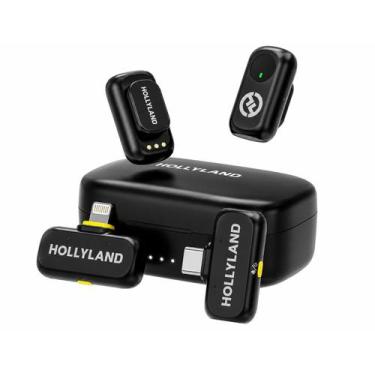 Imagem de Microfone de Lapela Sem Fio Hollyland Lark A1 Duo USBC Lightning 48kHz