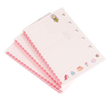 Imagem de Papel para Escrita NUOBESTY A7 12x8cm Colorido 6 Furos 3 Unidades