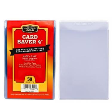 Imagem de Card Saver 4 Cardboard Gold Semi-rígido 11x18cm Pacote com 50 unidades