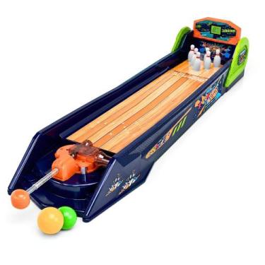 Imagem de Jogo de Boliche Infantil Estilo Arcade Pista 84cm Luz Som Lançador Aut