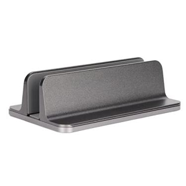 Imagem de Suporte para laptop, resistente e durável em liga de alumínio Amplamente aplicável Prateleira para laptop de design vertical com chave sextavada para casa para escritório para desktop