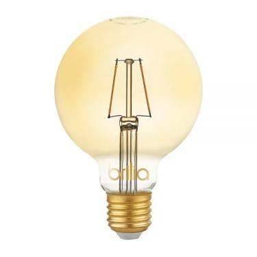 Imagem de Lâmpada Led Filamento Ballon Vintage 2,5w Biv. E-27 200lms G95 Ref.438633 - Brilia