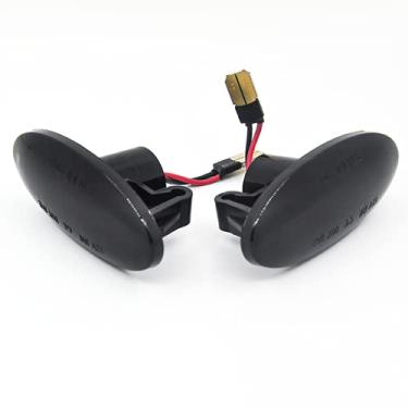 Imagem de Meimeier Luzes de LED laterais de seta dinâmica para Nissan Qashqai J10 X-trail T31 Cube Juke Leaf Micra K13 Note E11 (preto)