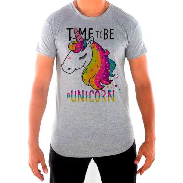 Imagem de Camiseta Masculina Longline Hora De Ser Unicornio