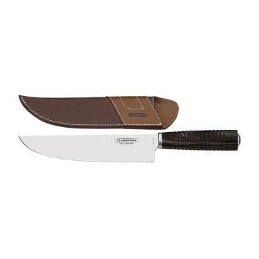 Imagem de Faca para Churrasco Tramontina 21141198 com Bainha 8" Castanha