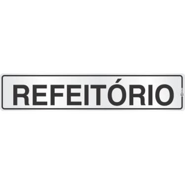 Imagem de Placa de Sinalização Alumínio 05x25cm Refeitório C05007 Indika