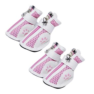 Imagem de PetPhindU Botas para cães respiráveis sapatos de caminhada para cães botas antiderrapantes para cães botas antiderrapantes para cães pequenos, médios e grandes, sapatos de chuva à prova d'água para filhotes de cachorro sapatos de chuva
