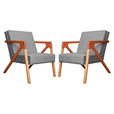 Imagem de Kit 02 Poltronas Decorativa Monalisa para Sala Pequena Suede Cores - DS Estofados